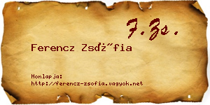 Ferencz Zsófia névjegykártya